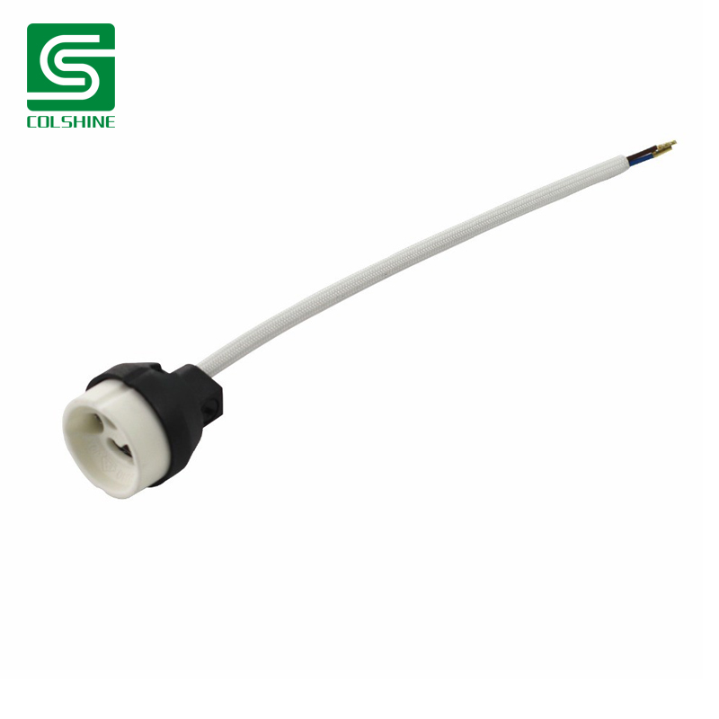 Ceramic Lamp Holder GU10 with 200mm leads.jpg